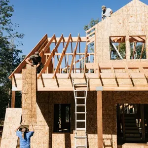 Chantier d'une maison en construction