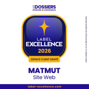 Label Excellence 2026, espace client santé, Matmut Site web.