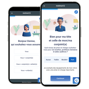 Bonjour Denise, qui souhaitez-vous assurer ? Bien pour ma tête et celle de mon/ma conjoint(e)