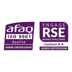 AFAQ ISO 9001 Qualité Afnor certification Engagé RSE modèle AFAQ 26000 Confirmé Afnor certifiaction