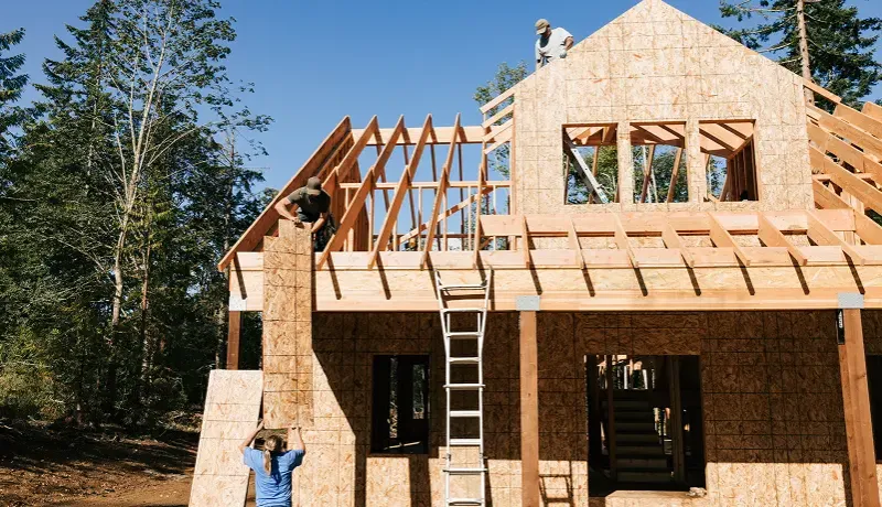 Chantier d'une maison en construction