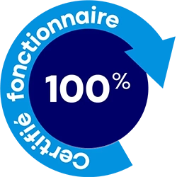 Logo 100 % certifié fonctionnaire