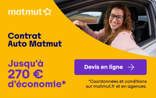 jusqu'à 270 € d'économies sur le contrat Auto de la Matmut